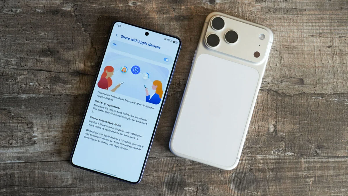 AirDrop на Galaxy S26