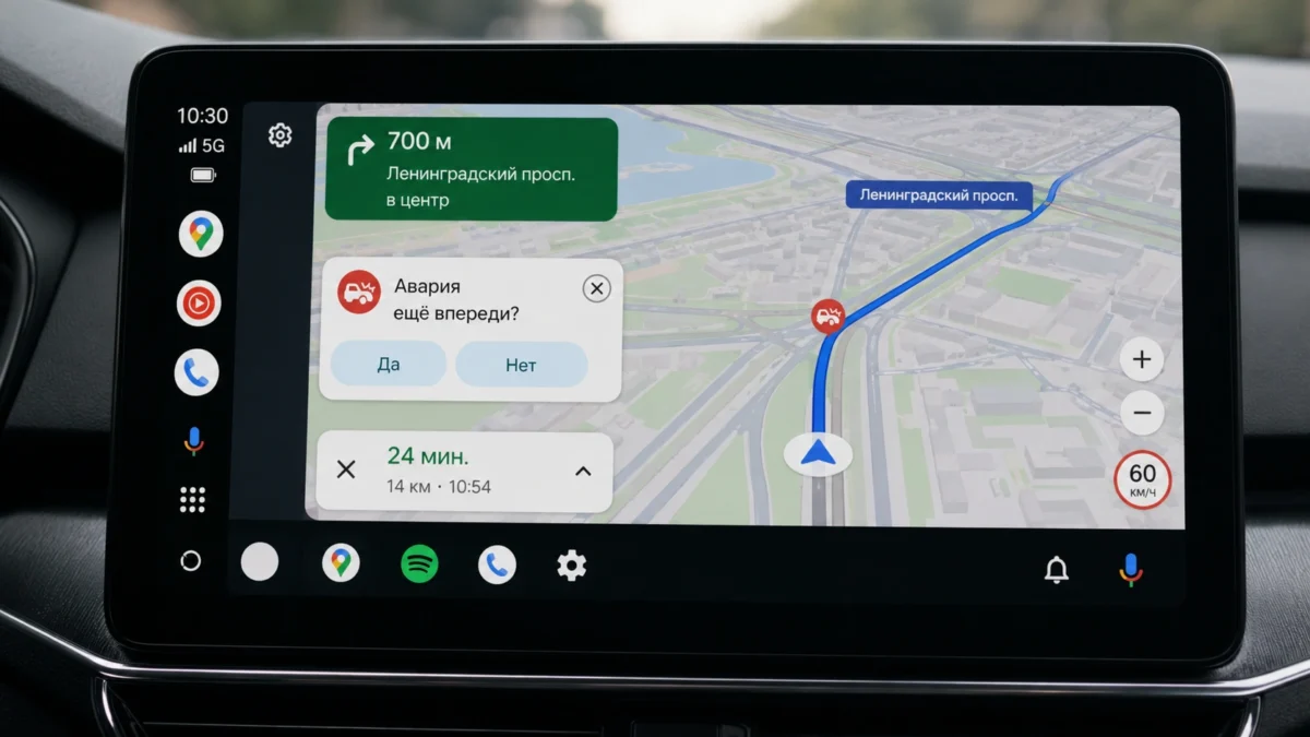Android Auto меняет предупреждения Google Maps: меньше помех в дороге