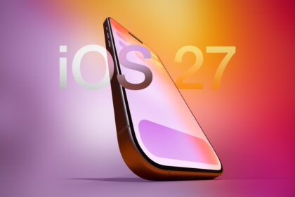 iPhone с интерфейсом iOS 27 и элементами Liquid Glass