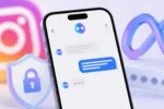Смартфон с экраном Instagram и символом защиты аккаунта