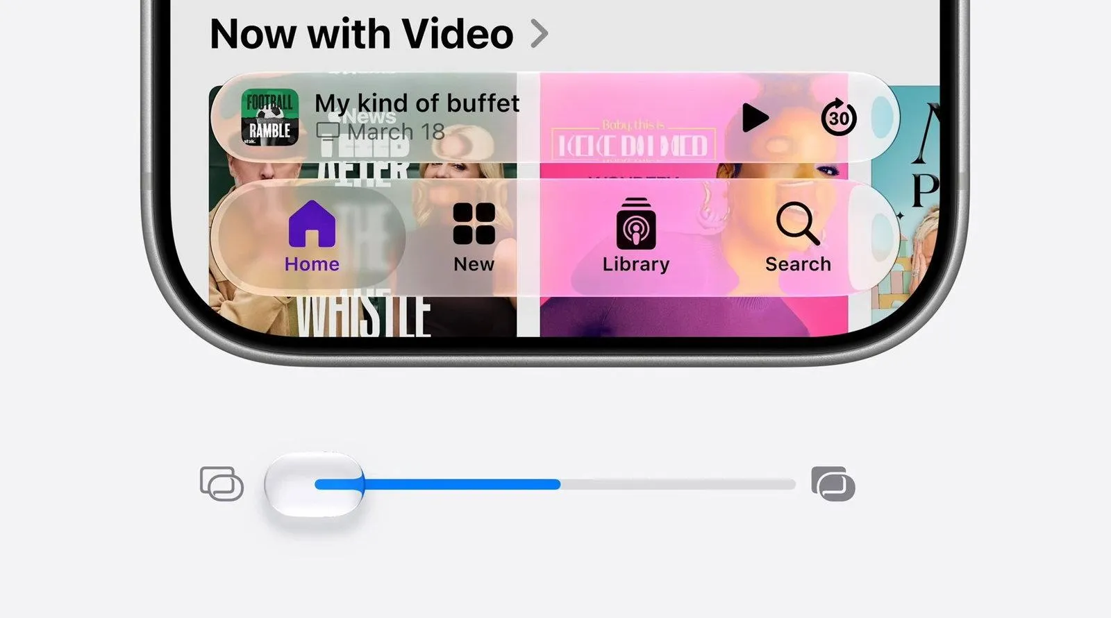 A big change is an opacity slider for Liquid Glass