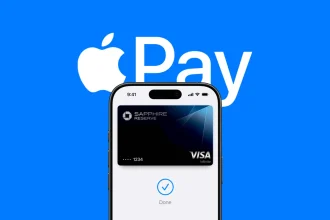 Экран Apple Pay с добавленной картой Visa на iPhone