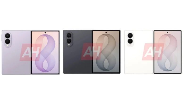 Рендеры Galaxy Z Fold 8 в трёх цветах по данным утечки