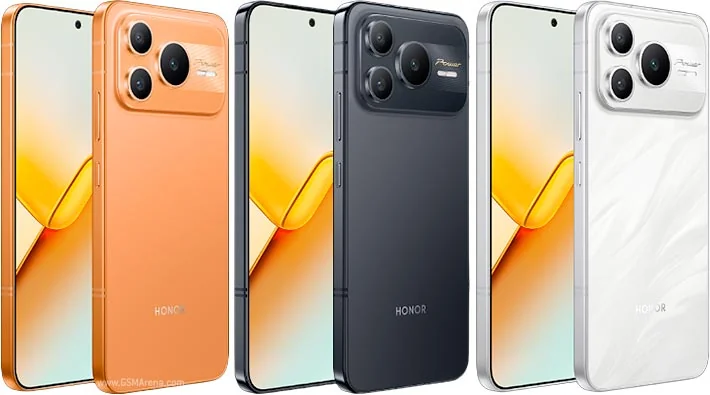 HONOR Power 2 в трёх официальных расцветках: оранжевой, чёрной и белой