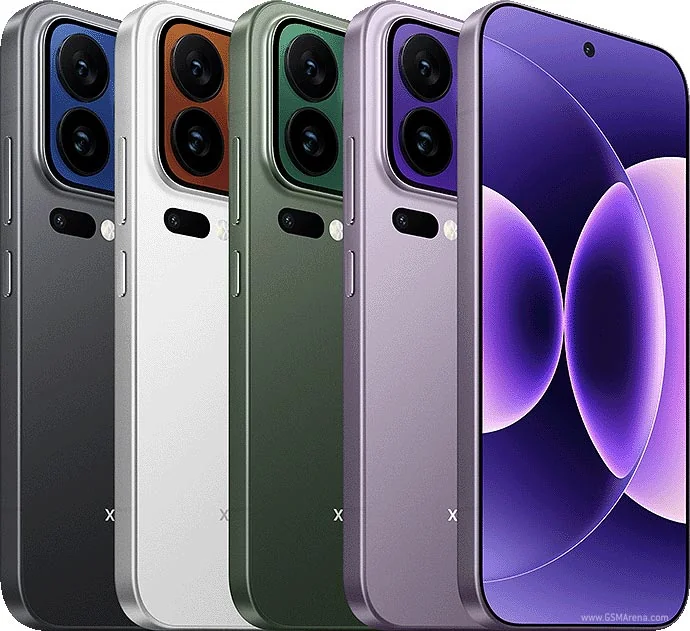 Xiaomi 17 Pro в официальных расцветках, вид на камерный блок со вторым экраном