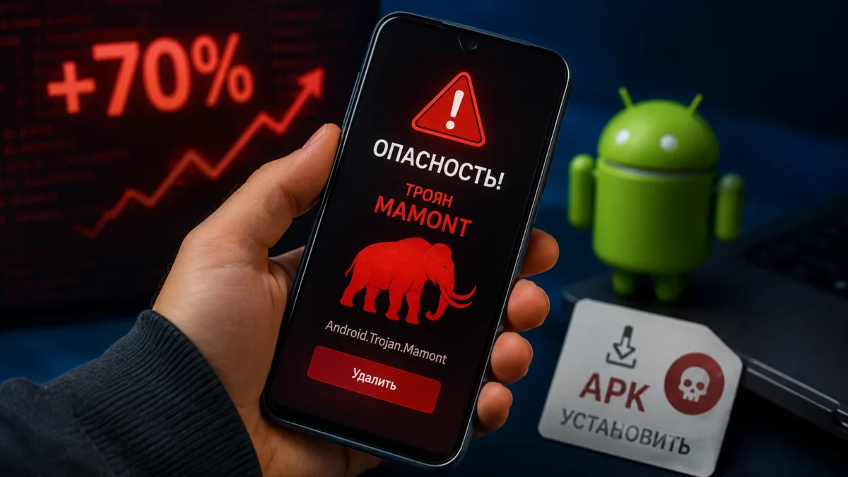 Заражения Android в России выросли на 70%: троян Mamont и сторонние APK