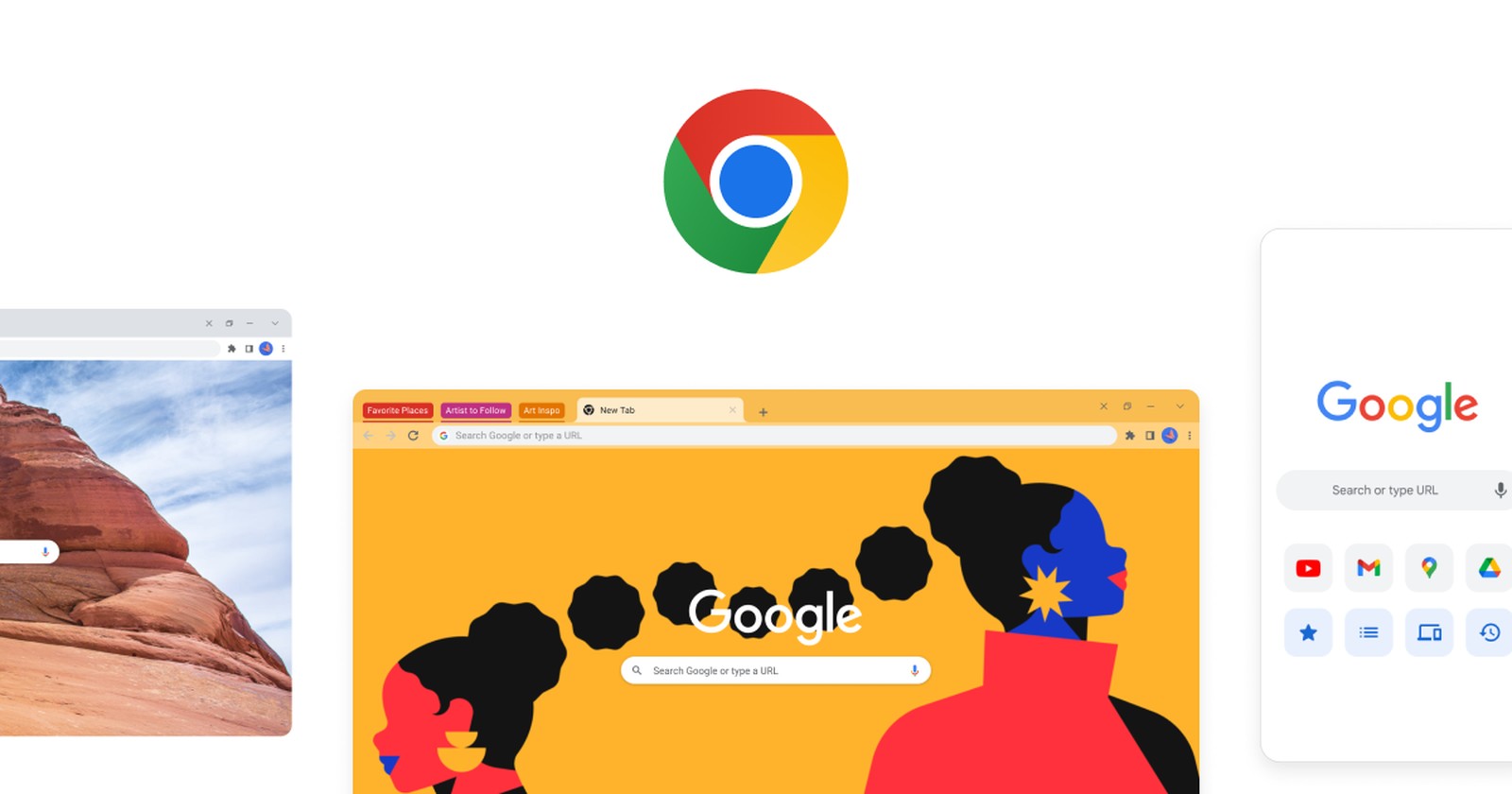 Браузер Google Chrome: логотип и интерфейс