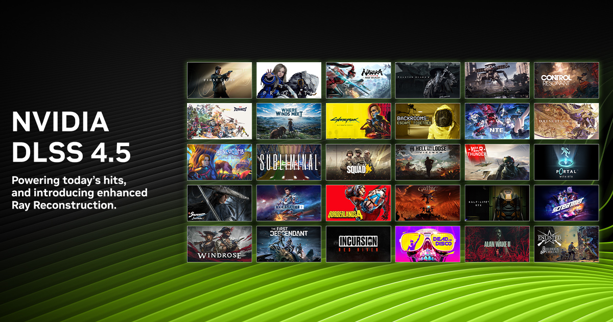 Логотип NVIDIA DLSS 4.5 Ray Reconstruction