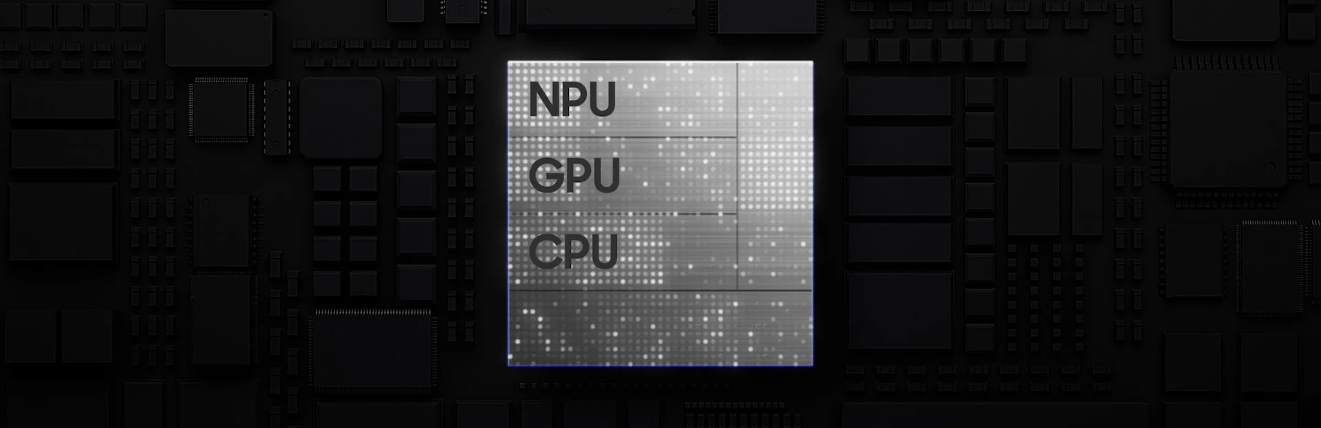 Схема чипа Snapdragon 8 Elite Gen 5 с блоками NPU, GPU и CPU