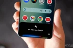 Экран Google Ассистента с приветствием на телефоне Android