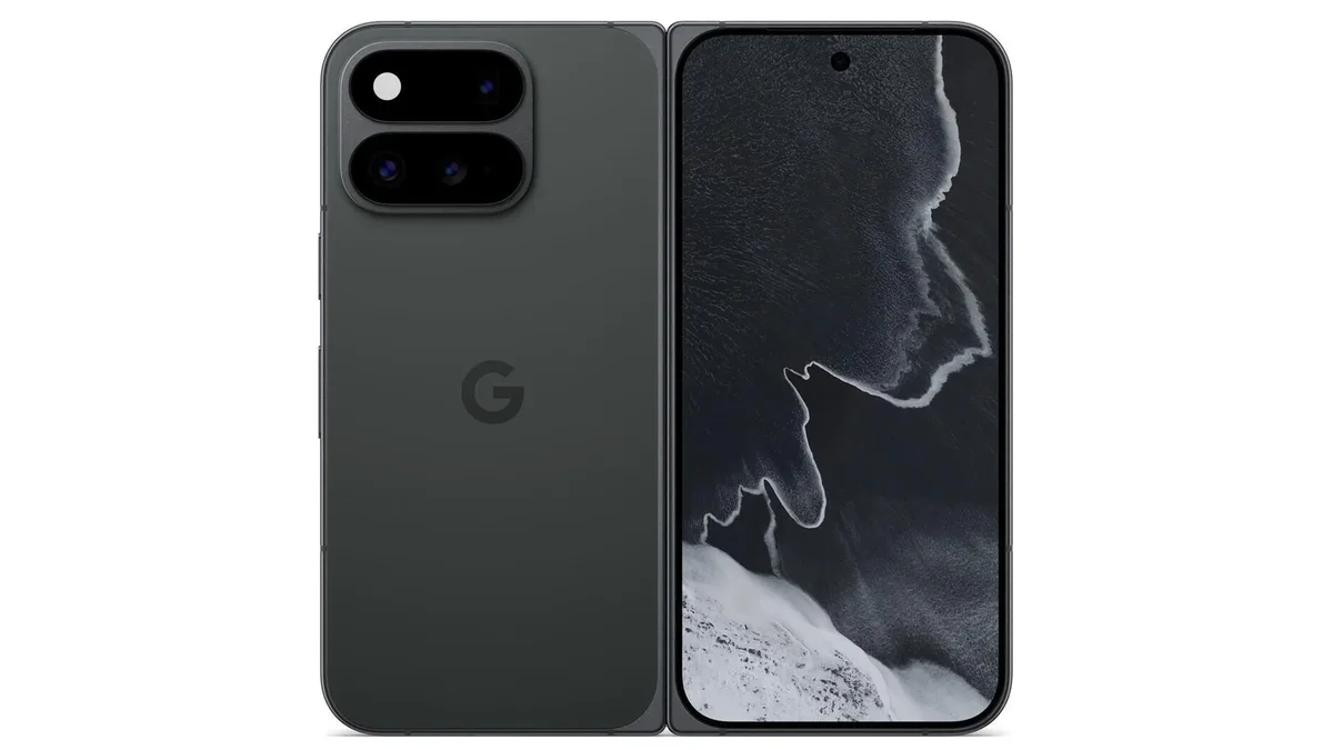 Складной Google Pixel 11 Pro Fold в сложенном и раскрытом виде