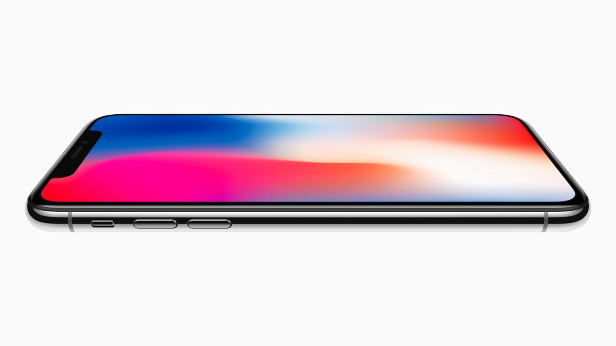 Официальное фото Apple: iPhone X лежит экраном вверх