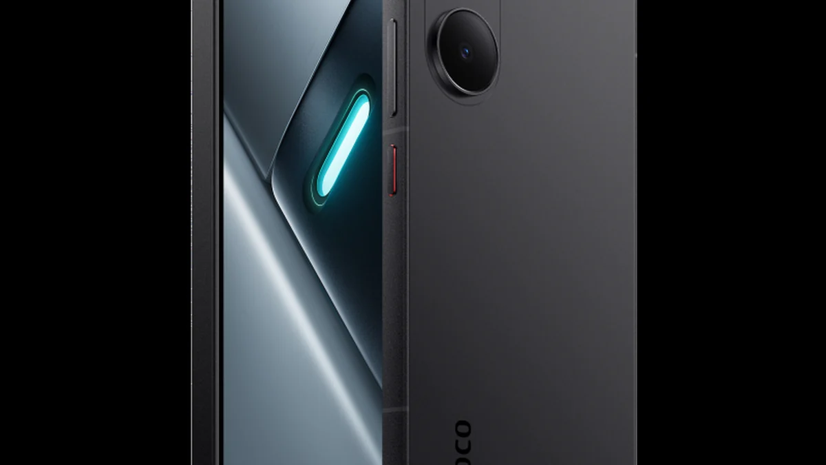 POCO X8 Pro в чёрном цвете: вид спереди и задняя панель с блоком камер