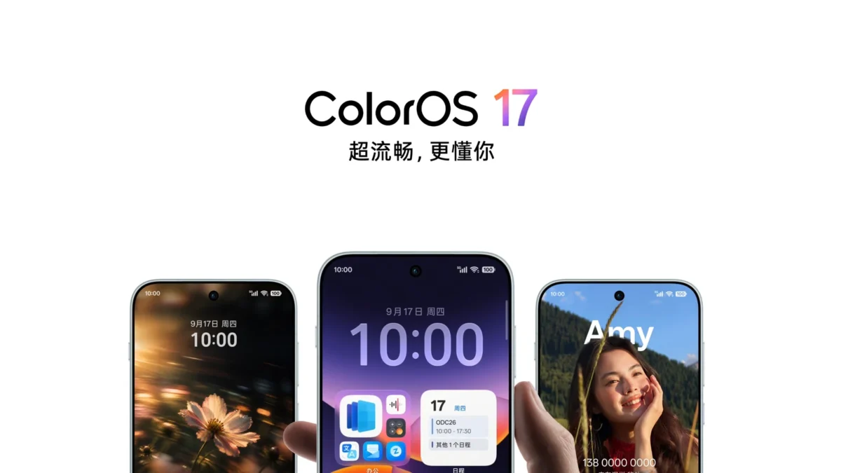 ColorOS 17 на смартфонах OPPO, изображение с официального сайта ColorOS