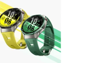 Часы Huawei Watch GT 7 Pro в жёлтом и зелёном цветах