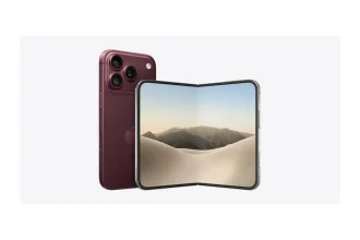 iPhone 18 Pro цвета Burgundy и раскрытый складной iPhone Duo