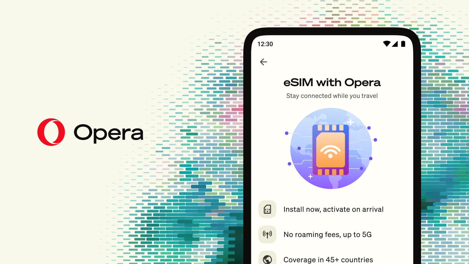 eSIM with Opera — официальная иллюстрация Opera