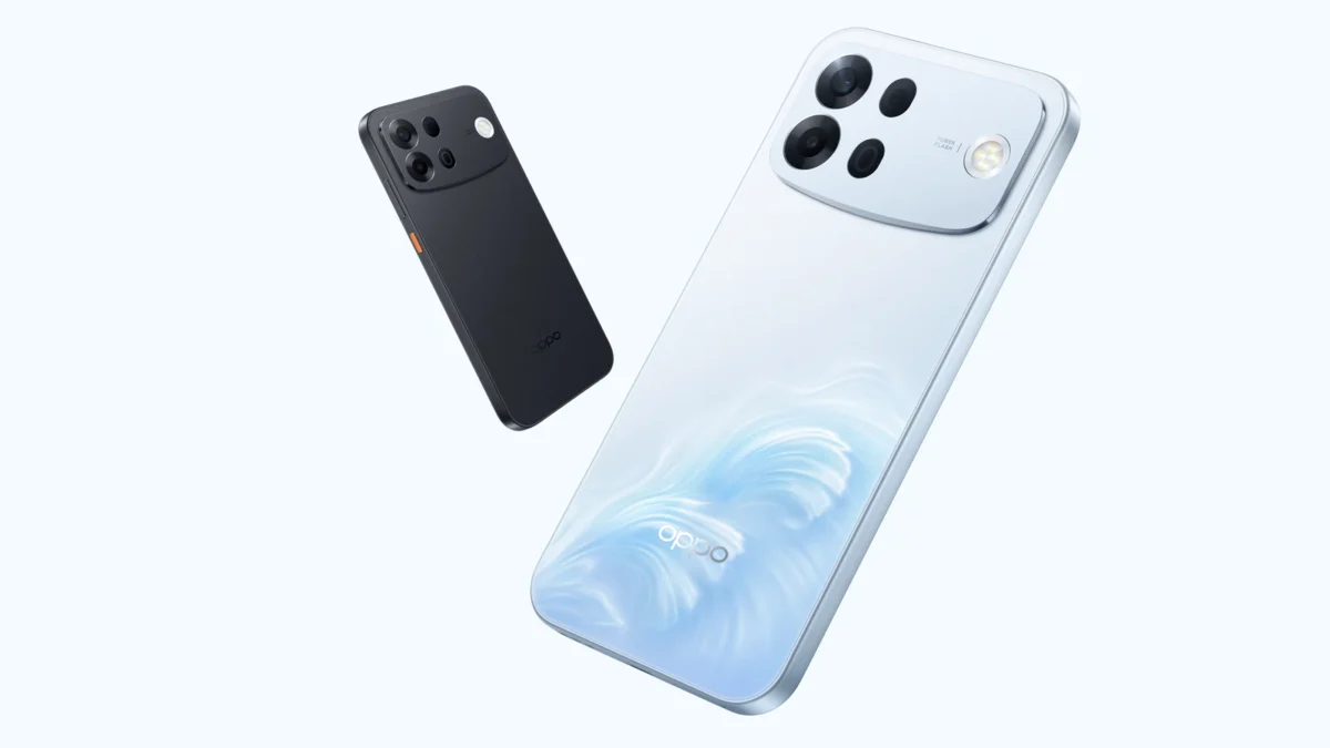 OPPO A7 Pro Max 5G в чёрном и синем цвете — официальный рендер OPPO
