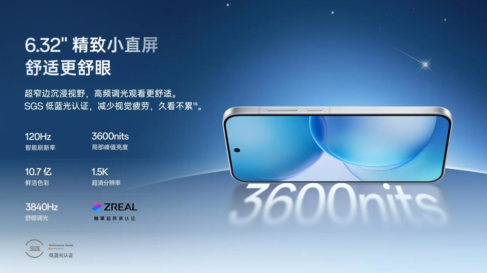 Oppo Reno16t, официальный постер экрана 6,32 дюйма