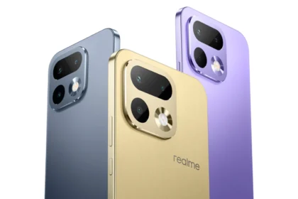 realme 16 Pro в серо-голубом, золотом и фиолетовом цветах