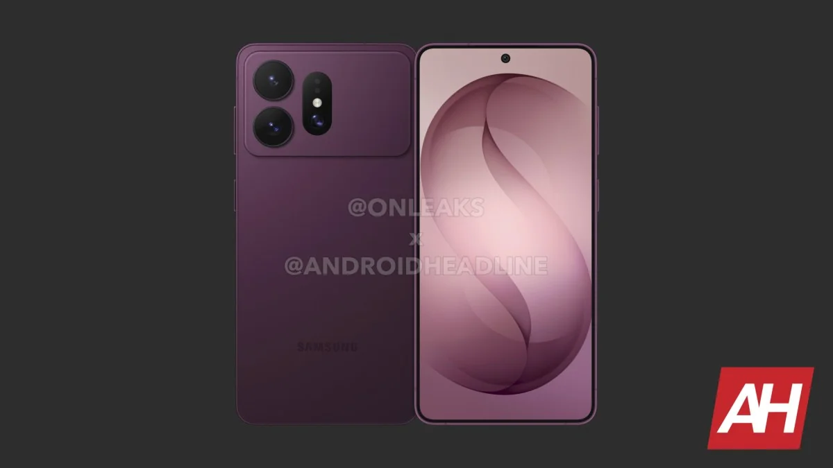 Рендеры Galaxy S27 Pro в бордовом цвете: задняя панель с блоком камер и фронтальная сторона