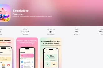 Карточка приложения SpeakaBoo в российском App Store