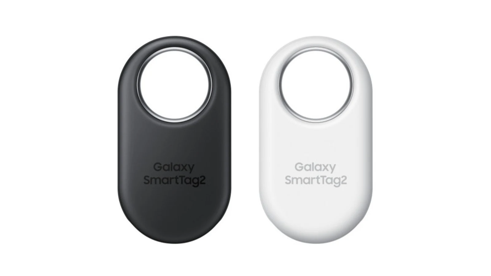 Galaxy SmartTag2 в чёрном и белом цвете — изображение Samsung