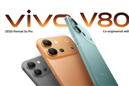 vivo V80 в оранжевом, бирюзовом и тёмно-сером цвете