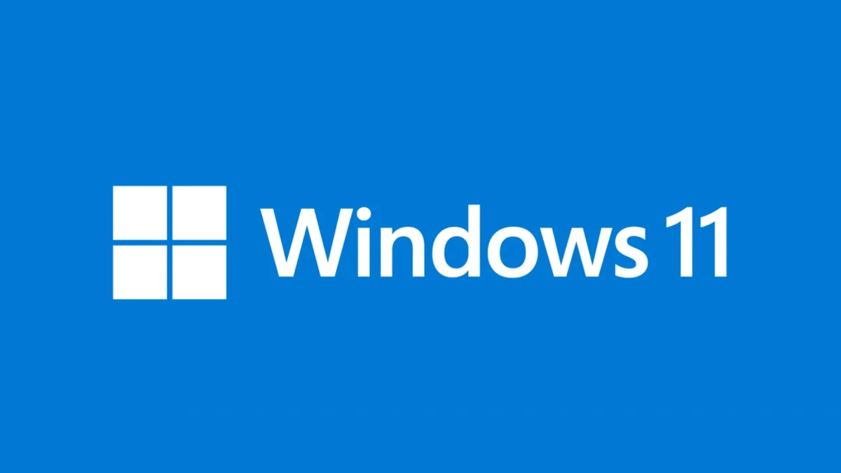 Логотип Windows 11 на фирменном синем фоне