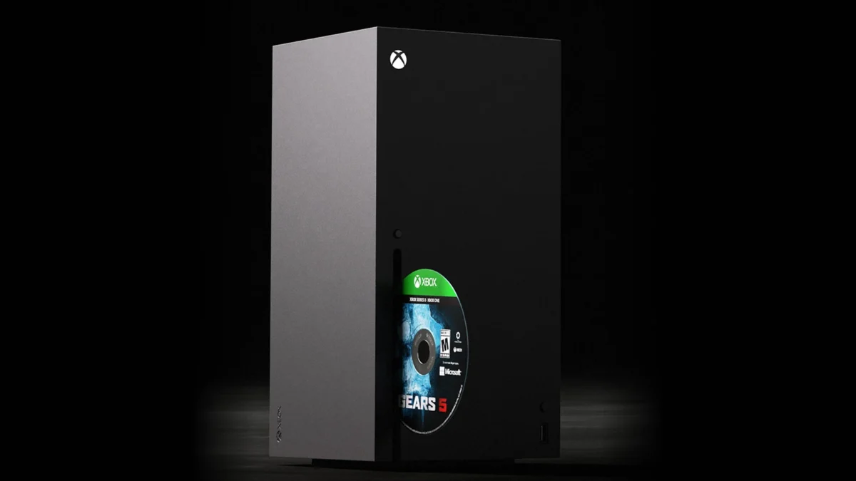 Xbox Series X с диском — иллюстрация Xbox к программе Disc to Digital