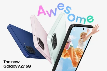 Galaxy A27 в синем, розовом, мятном и чёрном цветах