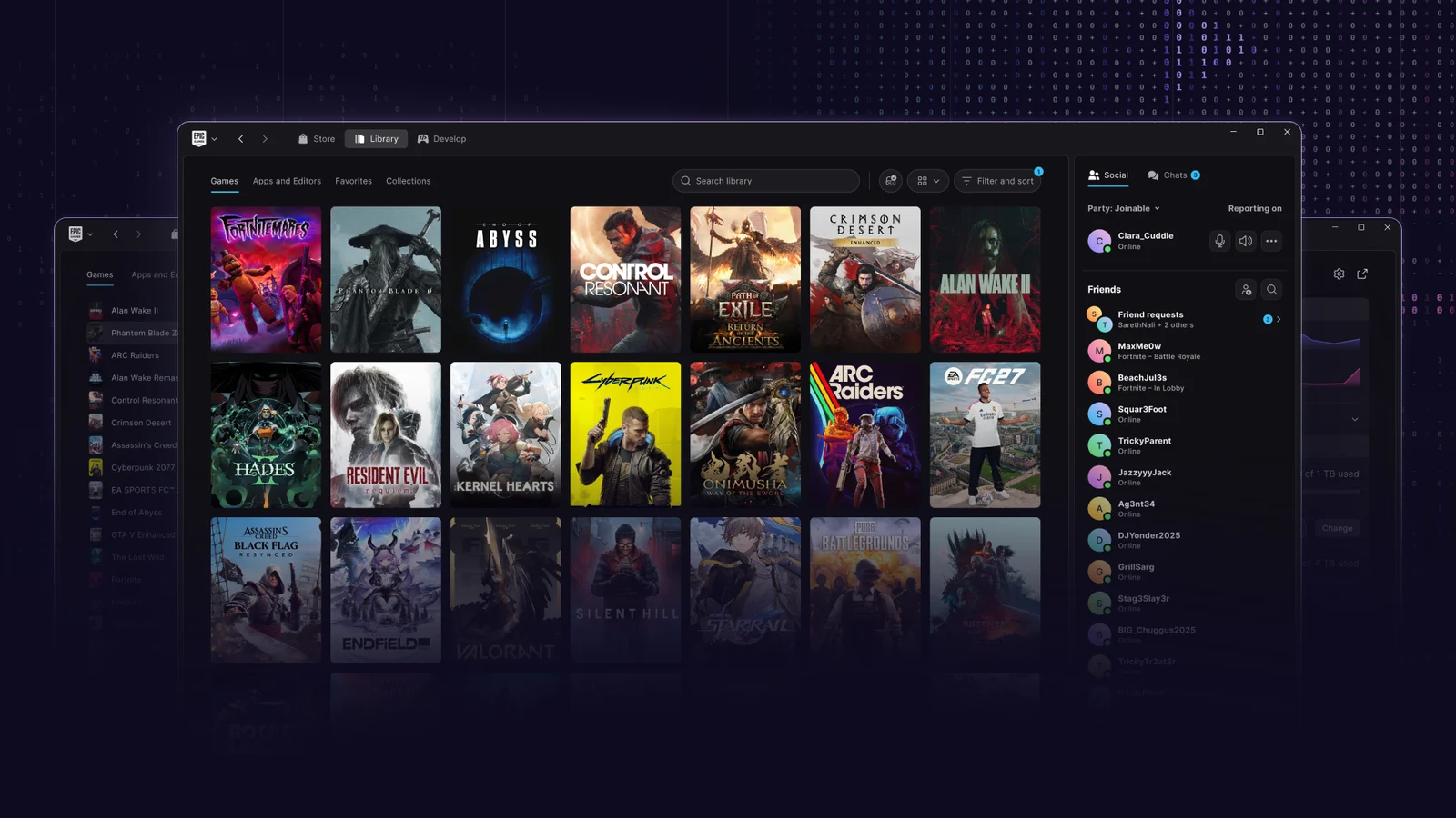 Новый Epic Games Launcher с библиотекой игр