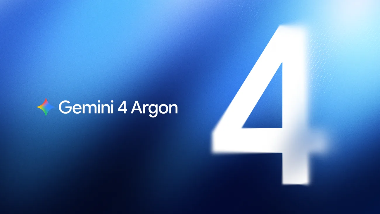 Gemini 4 Argon — официальная заставка Google