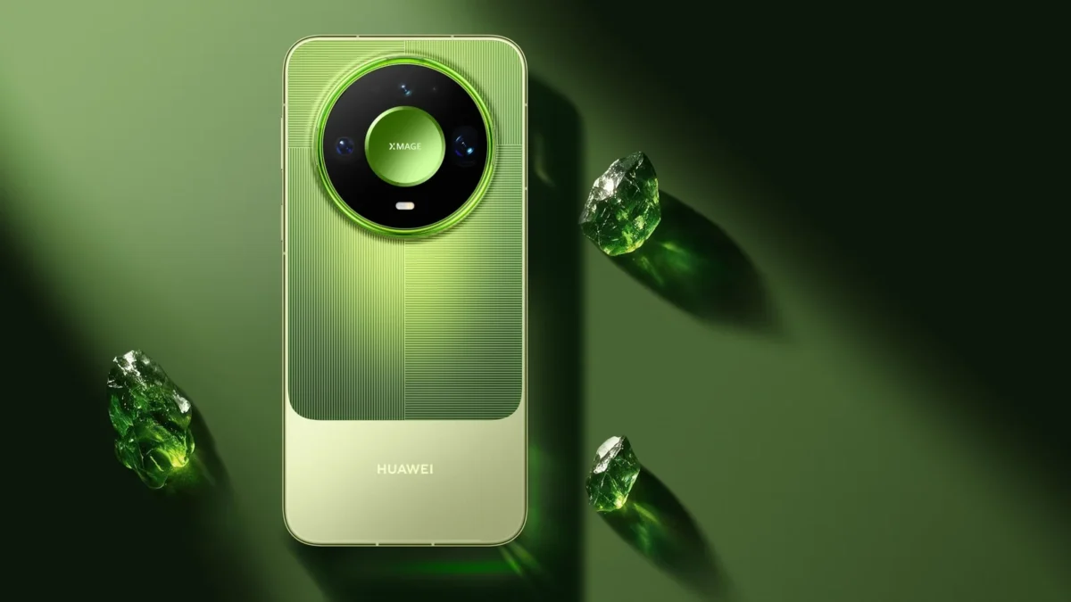Huawei Mate 90 Pro Max в зелёном цвете, вид сзади
