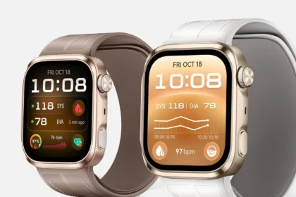 Часы Huawei Watch D3 в цветах кофейное золото и белый