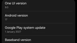 Обновление системы Google Play на Galaxy показывает 1 января 2027 года: опасно ли это