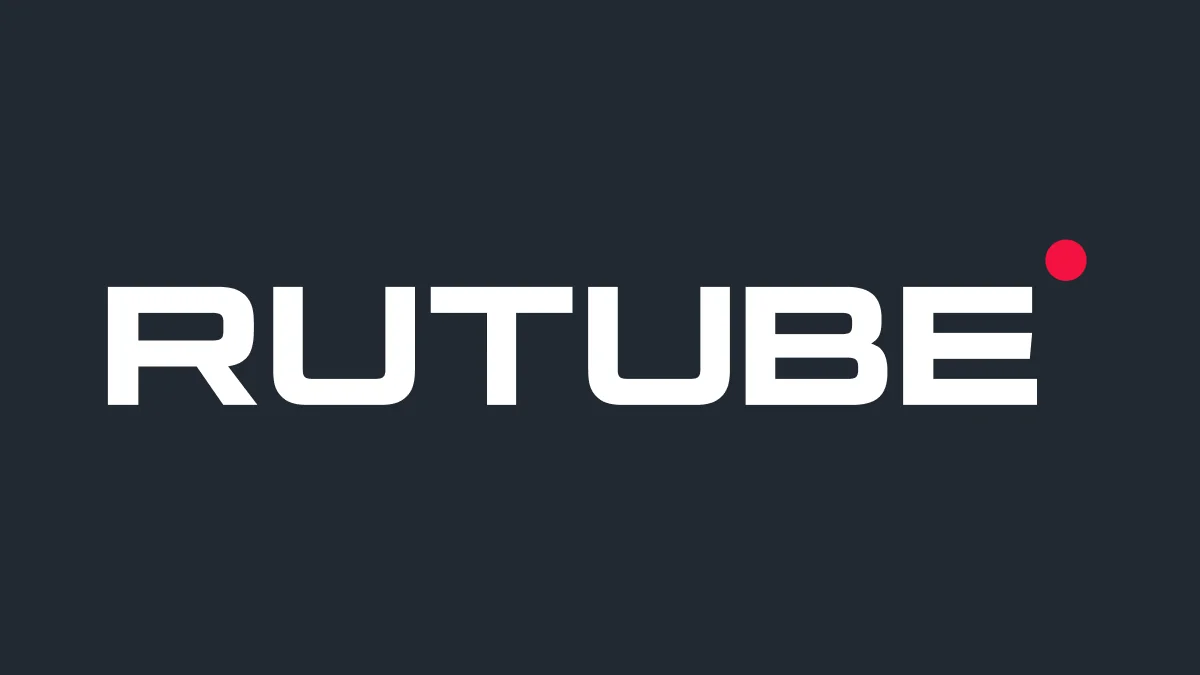 Логотип Rutube на тёмном фоне